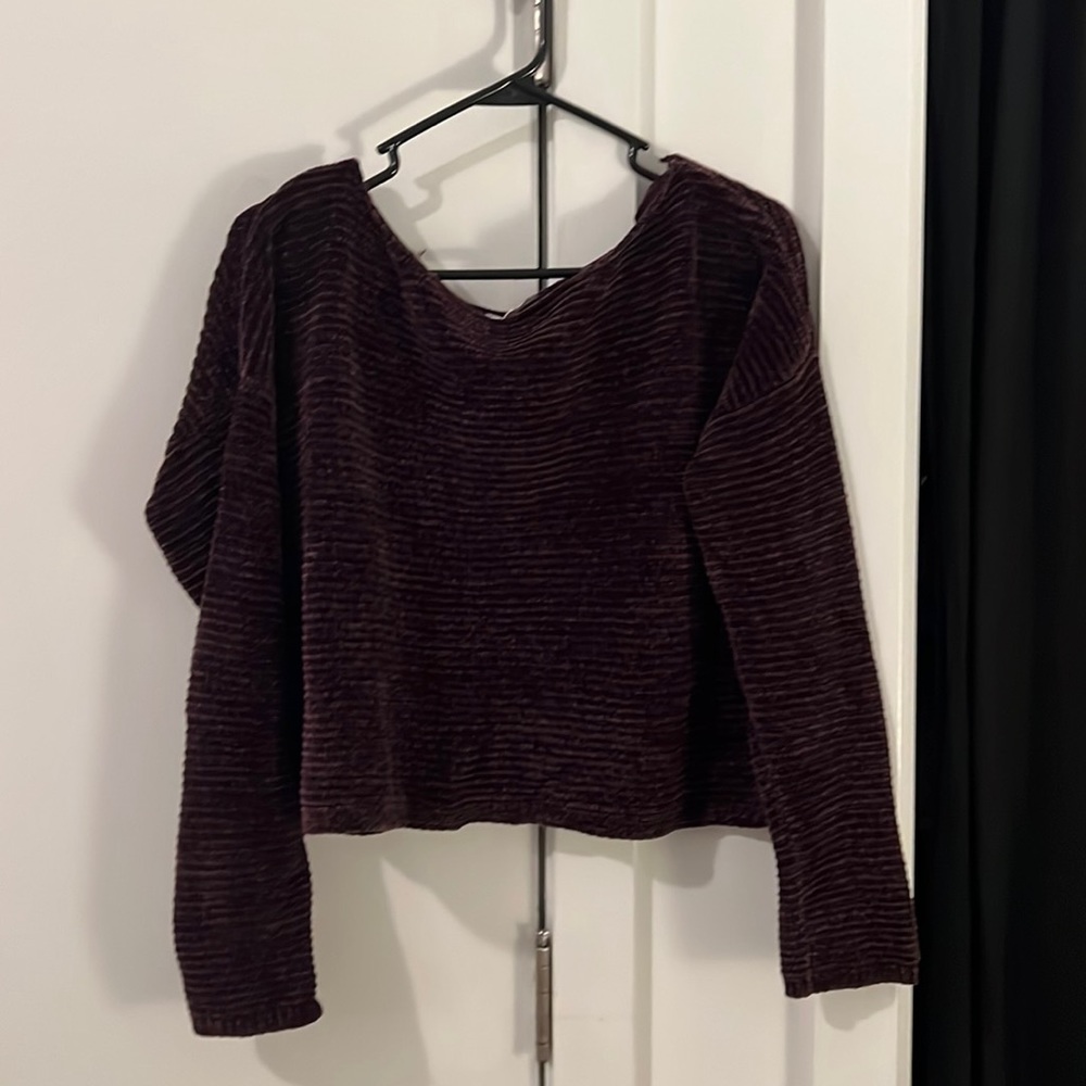 Garage Maroon Knit Sweater — Size M